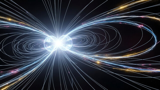 Electromagnetic Field Lines Around Two Stars