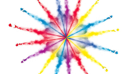 Colorful Explosion on Transparent Background
