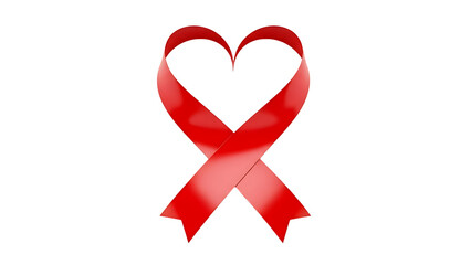 Red Ribbon Heart Symbol