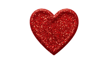 Red Sparkling Heart on Checkered Background