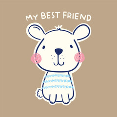 Fototapeta premium cute puppy graphic for baby apparels