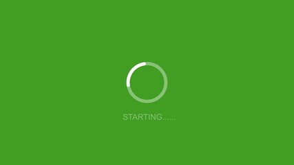 Loading animation with progress bar on green background data loading screen buffering waiting - Powered by Adobe