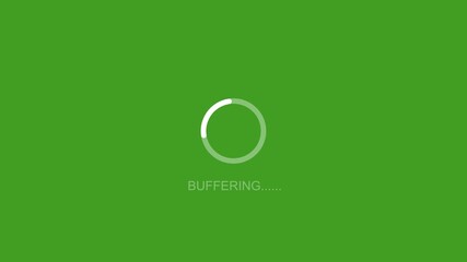 Buffering loading animation loading screen with circular progress bar on black background