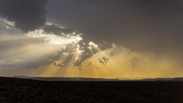 dramatic sky over the mountains - Powered by Adobe