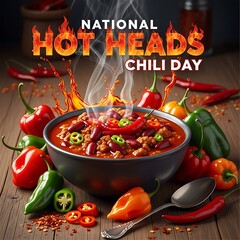 Celebrating national hot heads chili day
