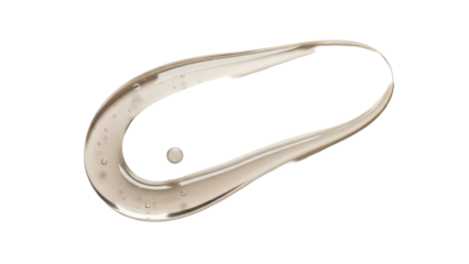 Serum, transparent skin care essence, liquid texture of cosmetic product on beige background 3d rendering