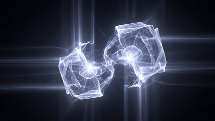 Abstract Glowing Chain Link