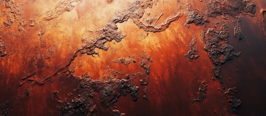 Fiery planet surface texture; volcanic landscape; space exploration; background design