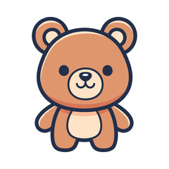 Adorable Cartoon Bear Vector Illustration