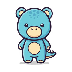 Adorable Cartoon Bear Character Illustration