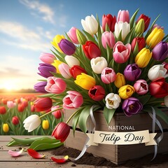 Celebrating national tulip day with a beautiful bouquet