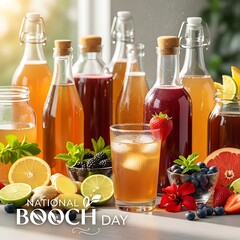 Celebrating national booch day with homemade kombucha