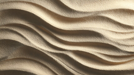 Abstract Wavy Sand Dunes with Soft Light and Shadow