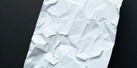 A crumpled white receipt, showing faded ink and creases,   document,   old