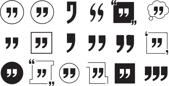 Quote mark collection. Quotation icon set. Vector illustration.eps
