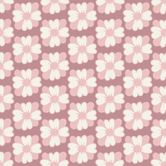Seamless decorative elegant pattern with flowers. Print for textile, wallpaper, covers, surface. Retro stylization. For fashion fabric.