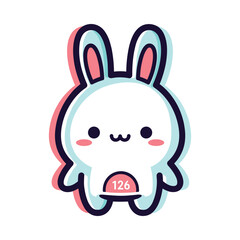 Obraz premium Adorable Bunny Vector Illustration