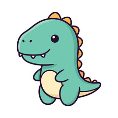 Cute Cartoon Dinosaur Illustration © Jakir vai stock