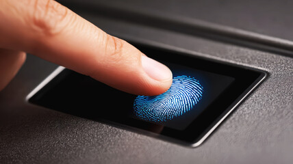 Touchscreen safe featuring fingerprint recognition for secure access
