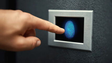 Digital touchscreen safe with fingerprint for identity verification
