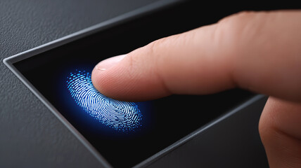Biometric fingerprint scan on touchscreen safe for access control