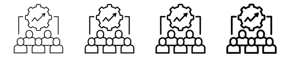 Organizational Development  Icon Set Different Style Collection