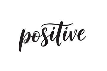Positive handwritten lettering vector illustration on transparent background