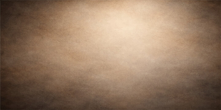 A blank vintage parchment with a dark grunge texture provides an aged brown paper background featuring a dirty antique pattern on a weathered retro surface material