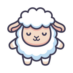 Adorable Cartoon Sheep Illustration