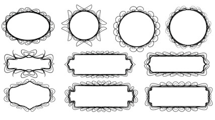 Decorative frame collection with ornate details a striking silhouette
