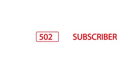 0 to 1000 subscriber counting icon animation. 0 to 1000 subscriber counter animation with growing numbers. 4k graphic footage.