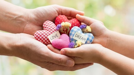 Heartfelt exchange of love and dreams between generations home setting emotional imagery cozy environment close-up viewpoint connection concept for strengthening family bonds