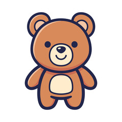 Obraz premium Adorable Cartoon Teddy Bear Illustration