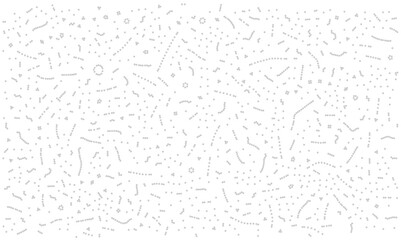 Obraz premium Abstract chaotic gray dot pattern vector illustration on white background. Random scattered stipple texture design suitable for organic overlays, grainy wallpapers, and subtle scientific backdrops.