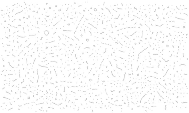 Abstract chaotic gray dot pattern vector illustration on white background. Random scattered stipple texture design suitable for organic overlays, grainy wallpapers, and subtle scientific backdrops.