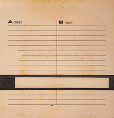 empty audio cassette cover box paper