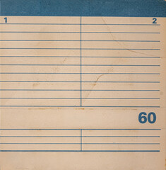 empty audio cassette cover box paper