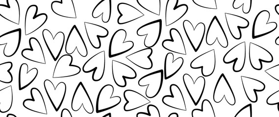 Fototapeta premium Seamless background. Minimalistic abstract pattern of hearts. Modern print. Ideal for textile design, screensavers, covers, cards, invitations and posters.