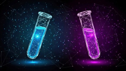 Polygonal Starry Sky Space Science Vector Image Interconnected Points