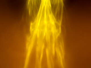 Paper abstraction. Highlights and shadows on yellow cardboard. Colored cardboard