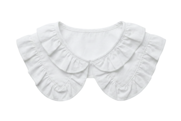 White ruffled detachable Peter Pan collar for clothing