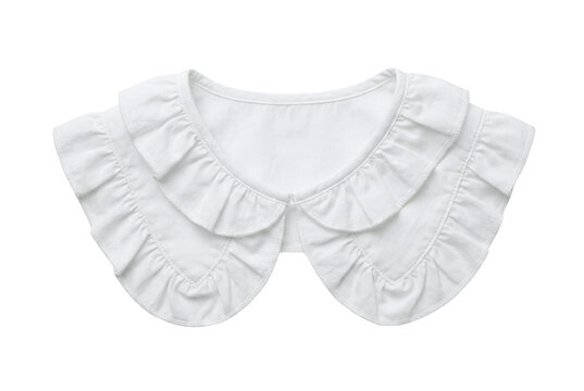 White ruffled detachable Peter Pan collar for clothing