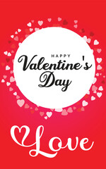 Valentine&rsquo;s day romantic couple surrounded by shining particles and star lights, vector design