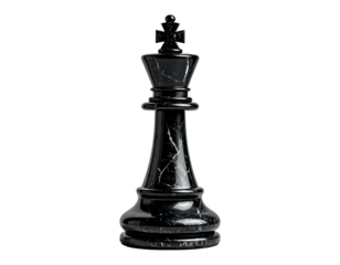 black marbled king chess piece
