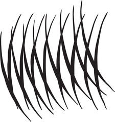 Abstract Black Brush Strokes On White Background Artistic Texture Graphic Design Element