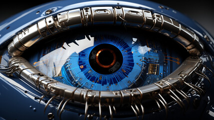 Occhio blu. Intellingenza artificiale. 