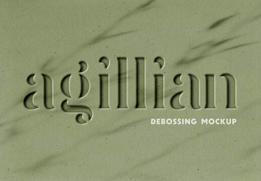 Debossing Cutout Mockup