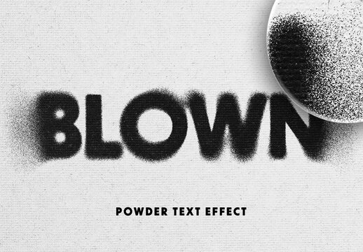 Powder Text Effect Mockup