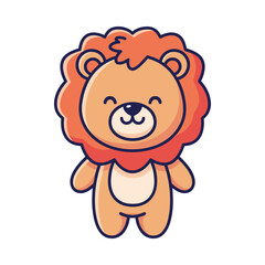 Fototapeta premium Adorable Cartoon Lion Illustration for Kids