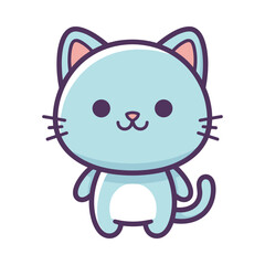 Adorable Cartoon Cat Illustration